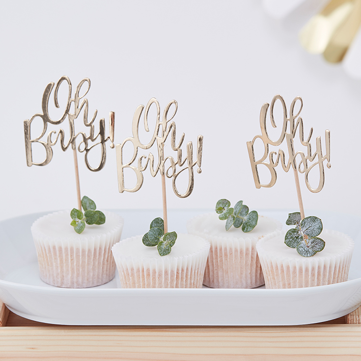 12 Oh Baby! Cupcake Toppers