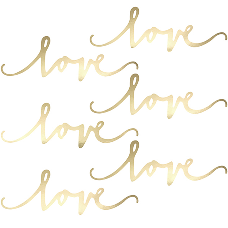Cut-Out Decorations - Love - Gold