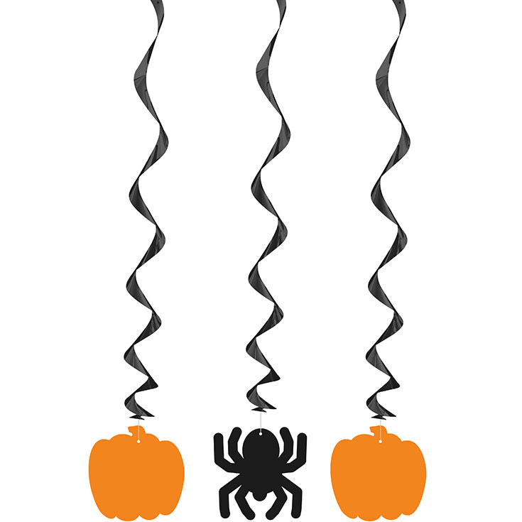 3 Pumpkin and Spider Swirls
