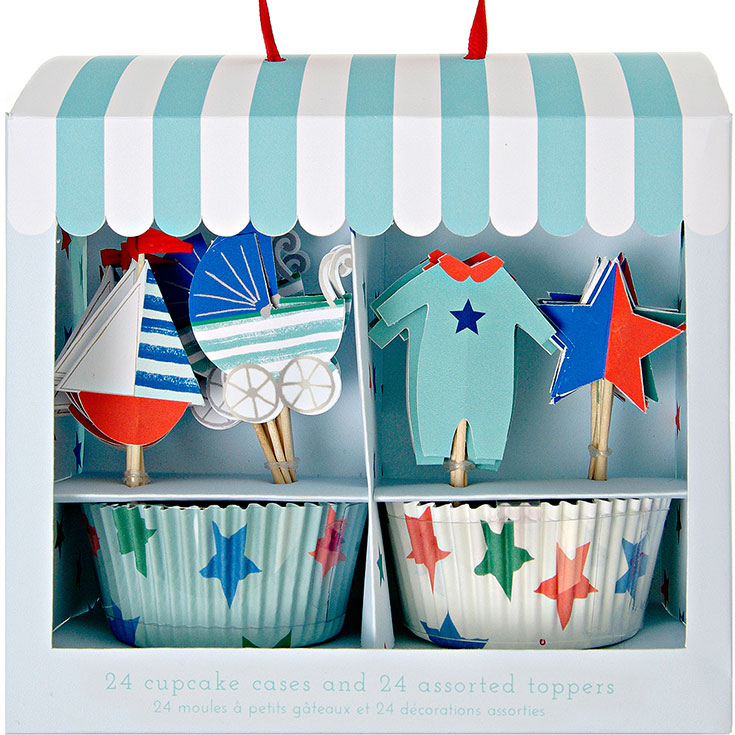 Baby Shop Blue Cupcake Set
