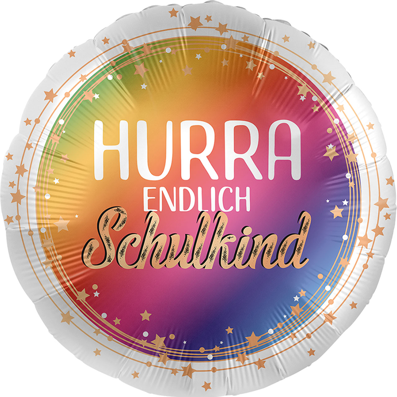 Folienballon Hurra Endlich Schulkind