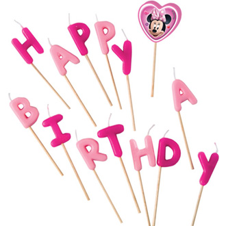 Happy Birthday Minnie Maus Kerzen