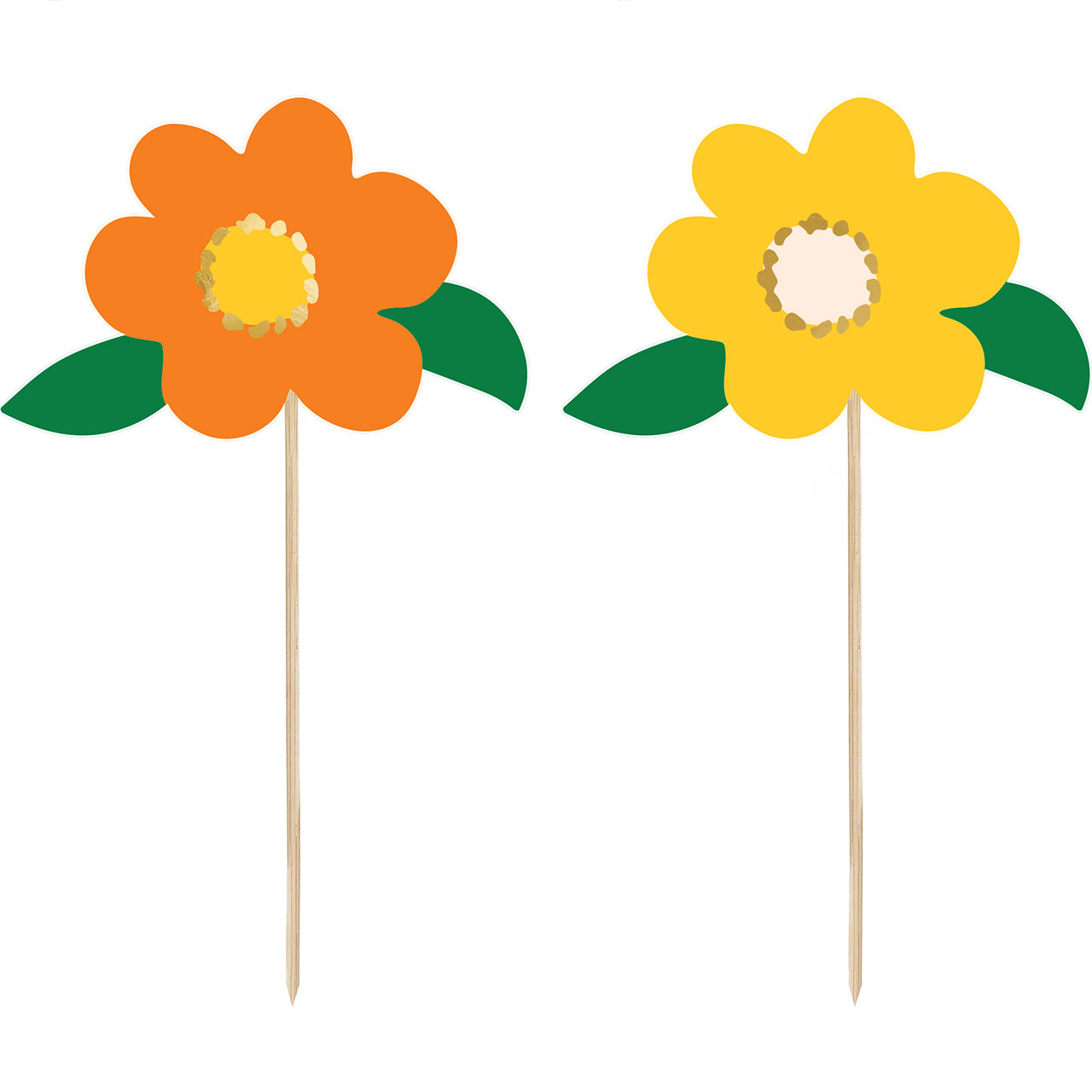 Cake Toppers - Bright Flowers