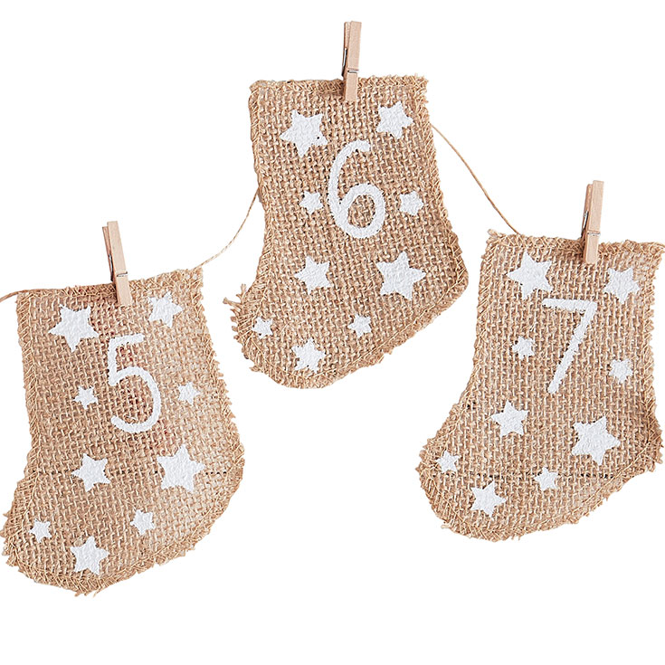 Hessian Stockings Advent Calendar