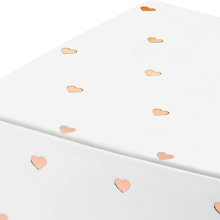 10 Rose Gold Heart Boxes