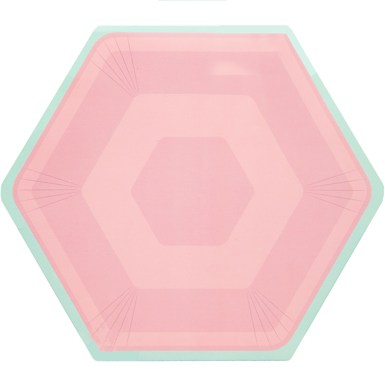 Plates - Pastel Hexagon - Large