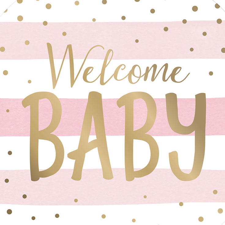Pink Welcome Baby Table Centerpiece