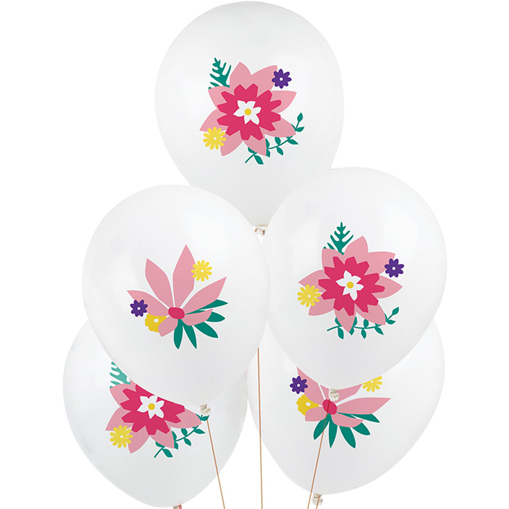 Latexballons - Bunte Blumen