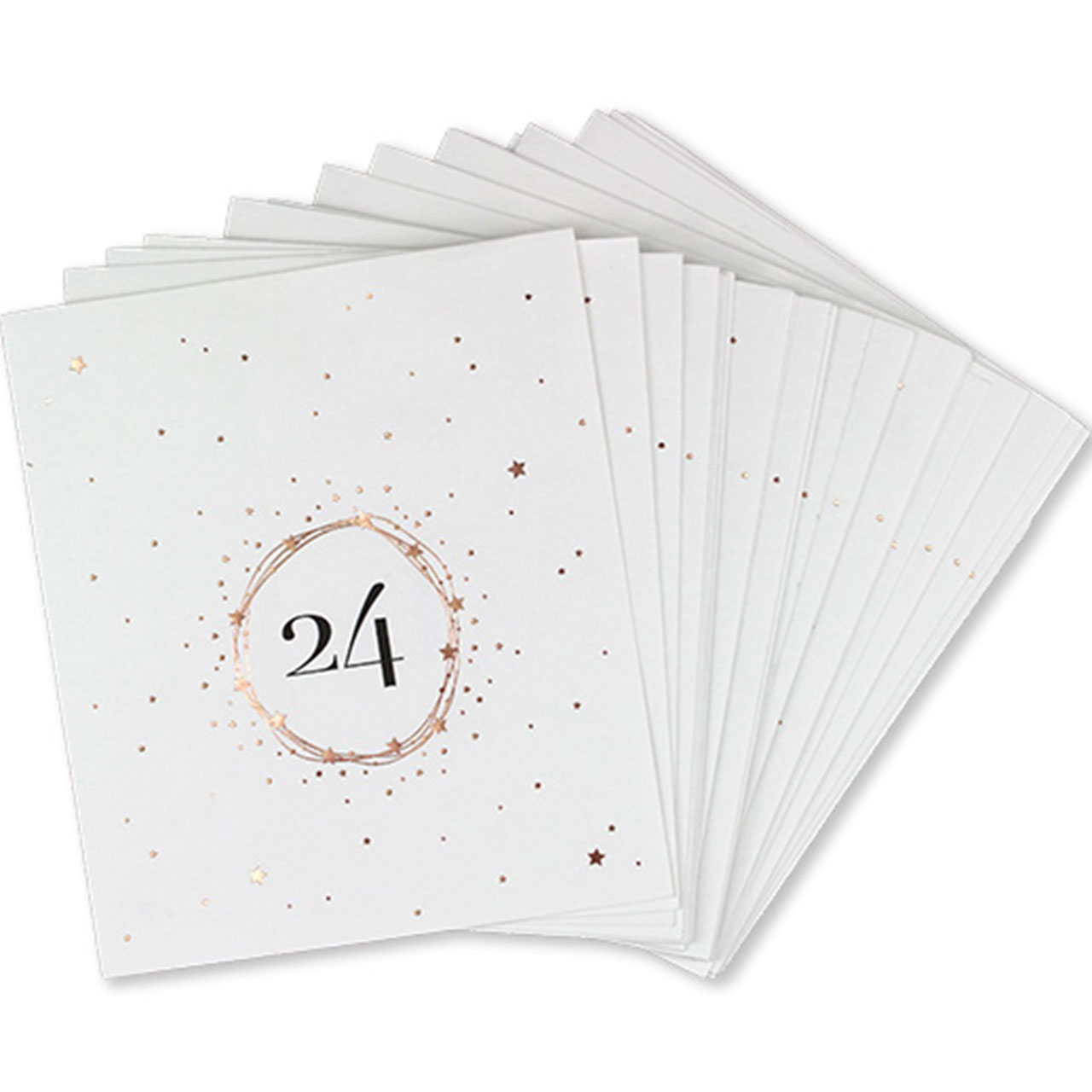 Advent Calendar Bags - White / Rose Gold