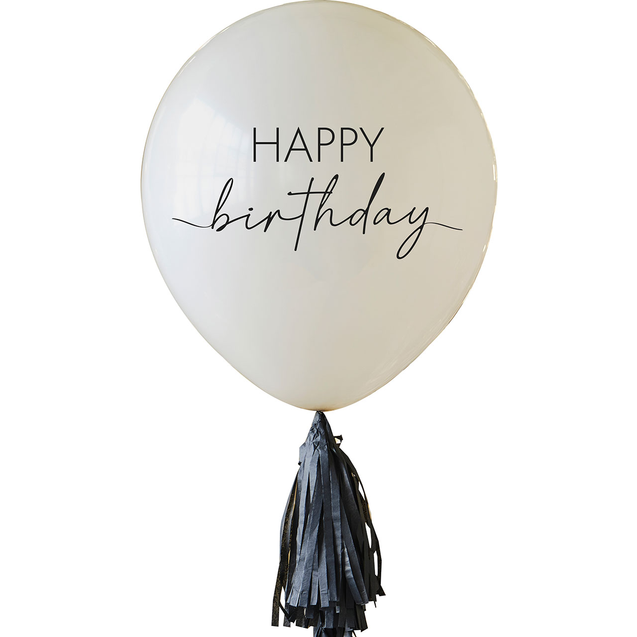 Latexballon mit Quaste - Happy Birthday 