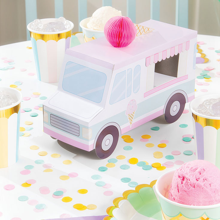 Ice Cream Van Table Centerpiece