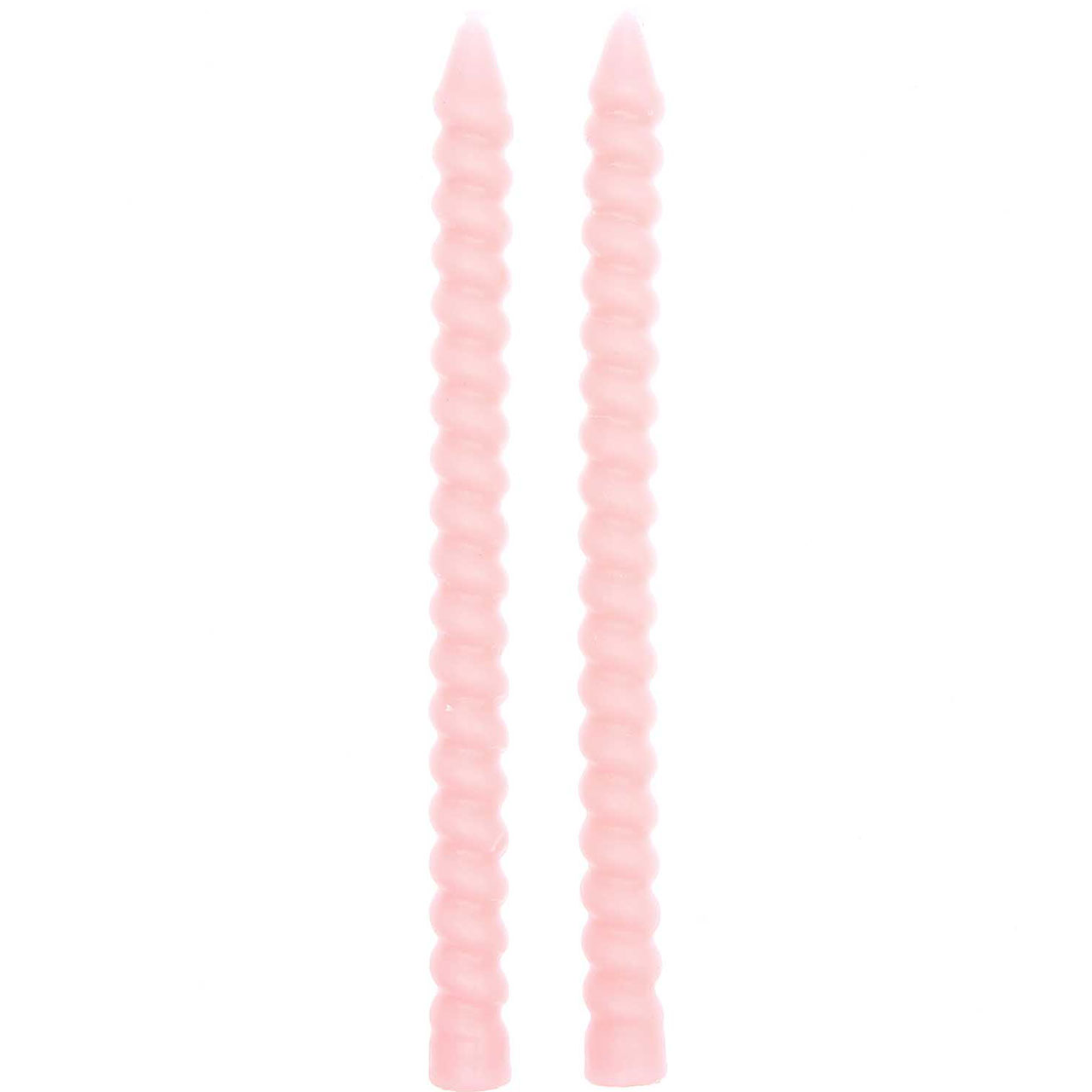 Dekorative Kerzen - Spirale Pastellrosa 18cm