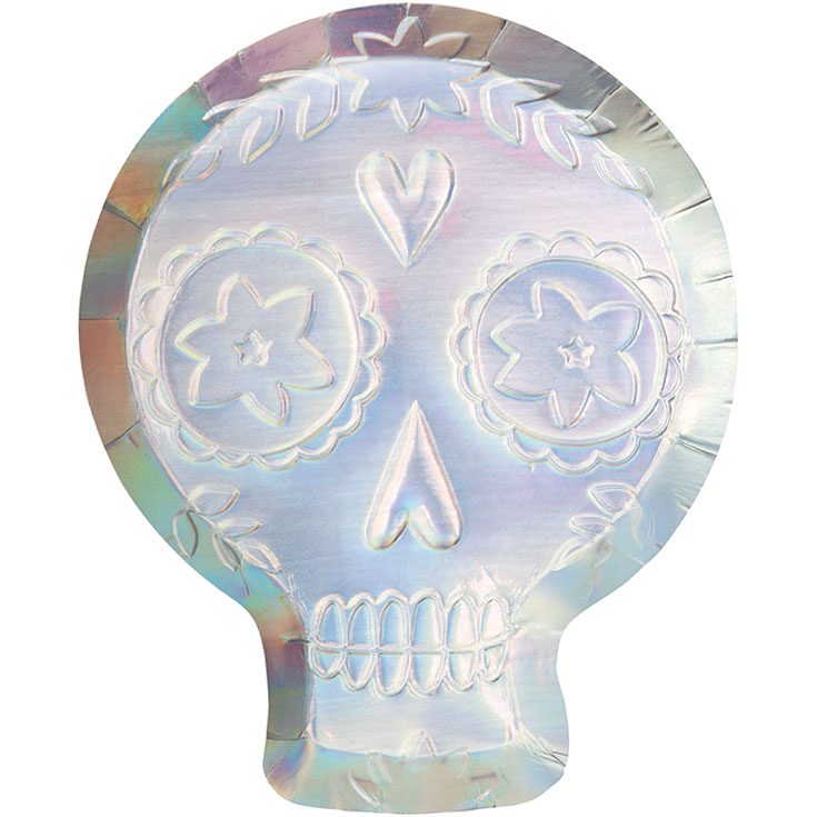 8 holografische Sugar Skull Teller