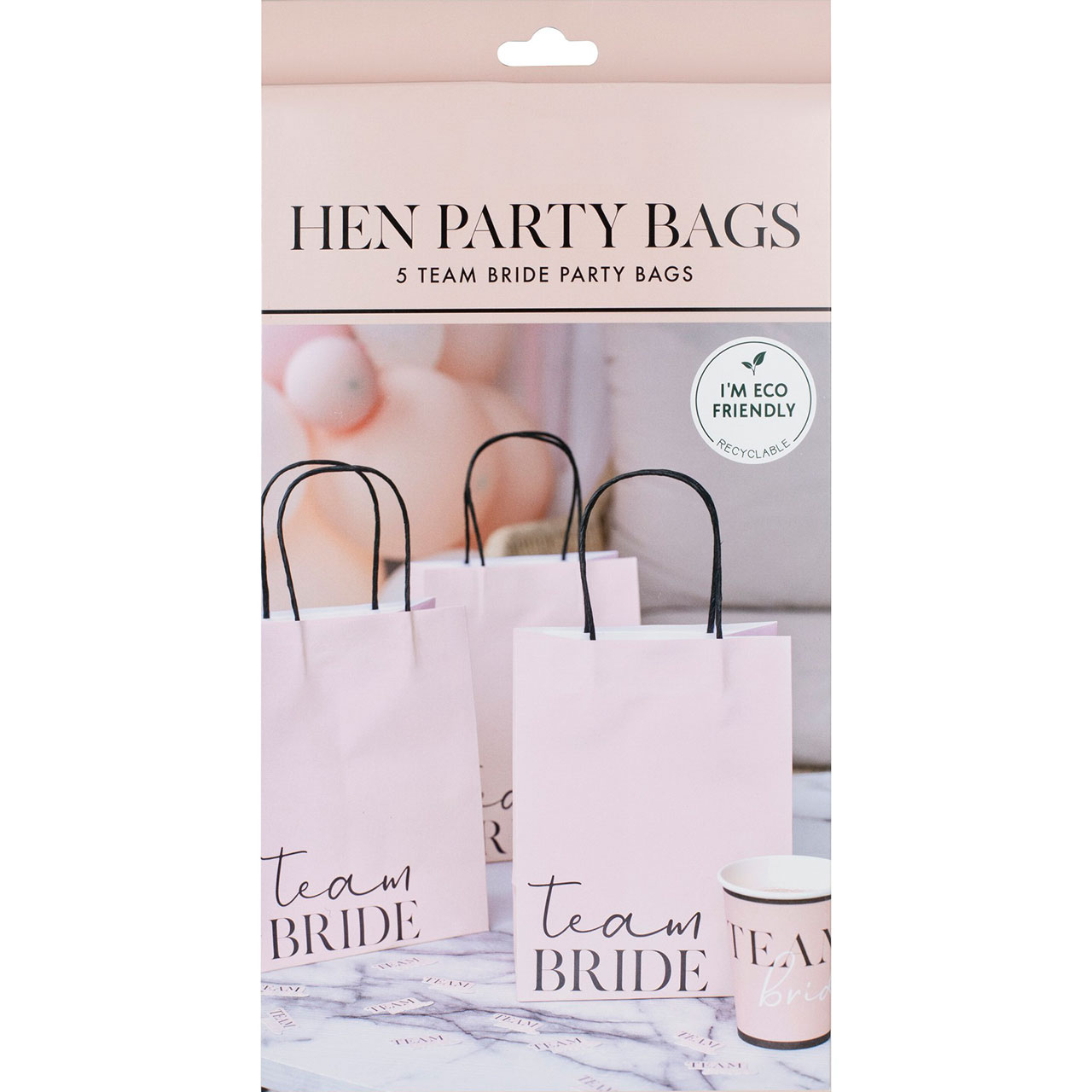 Party Bags - Pink & Black Team Bride