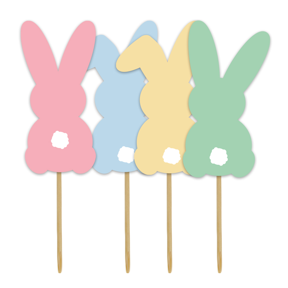 Cupcake Topper - Pastel Easter Bunnies
