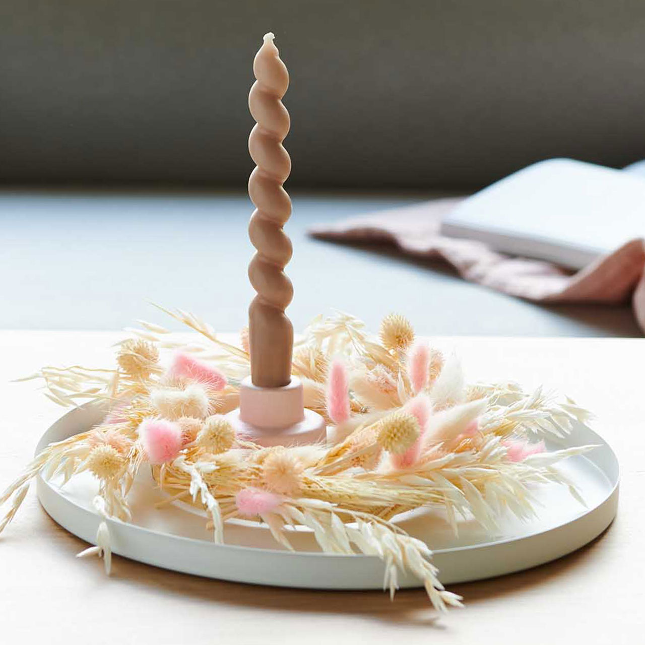Decorative Candle - Pebble Spiral (18.5cm)