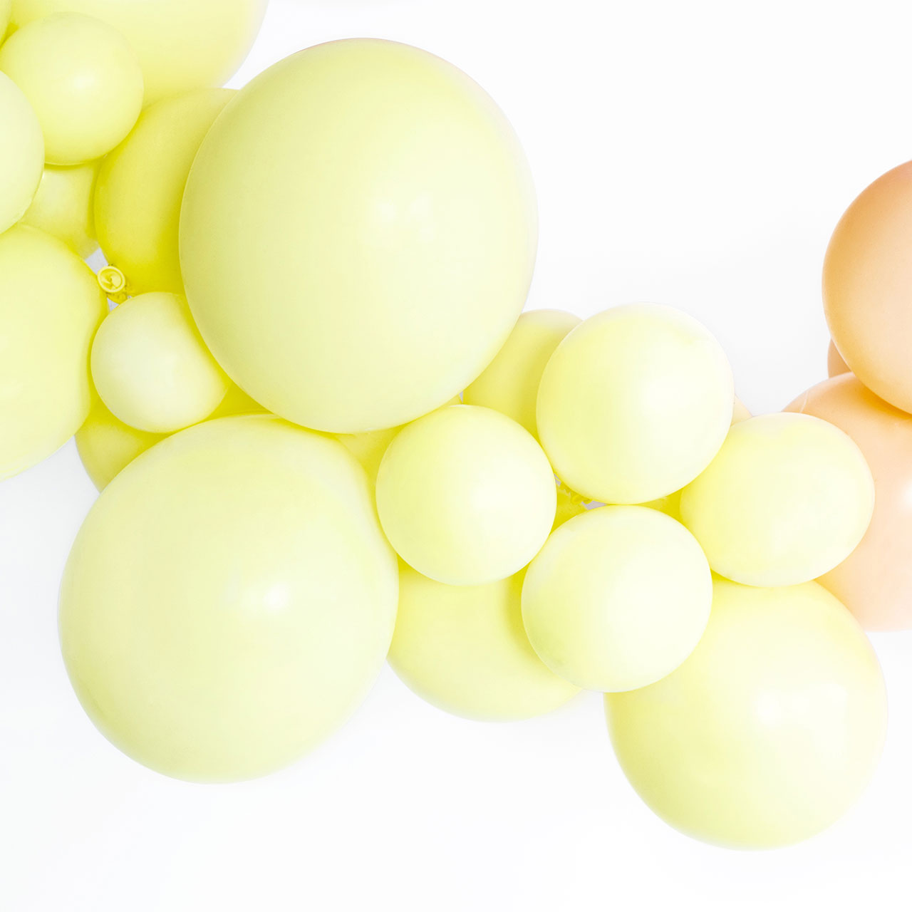 Mini Latex Balloons - Pastel Yellow