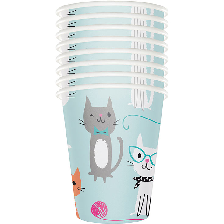 8 Purrfect Party Cups