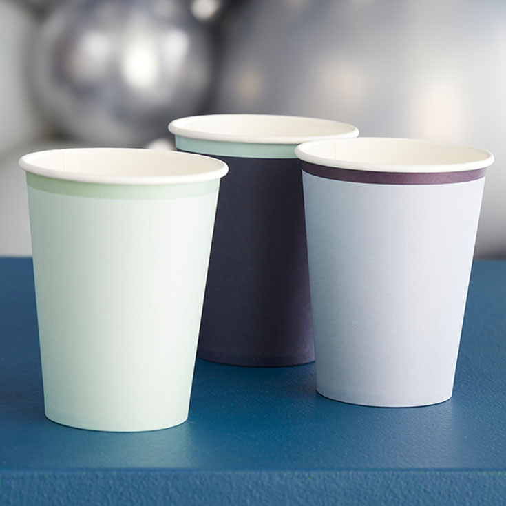 8 Navy & Blue Cups