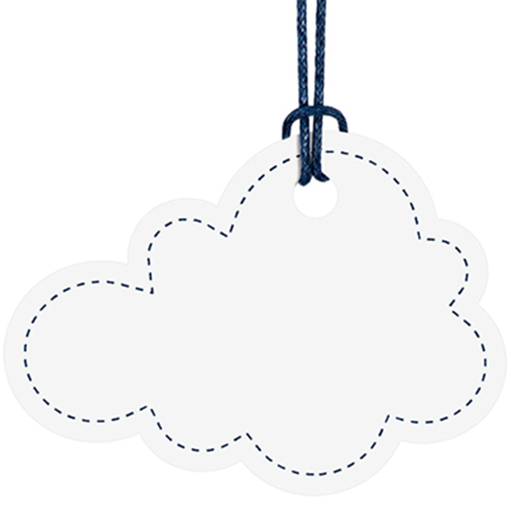 6 Decorative Clouds Labels