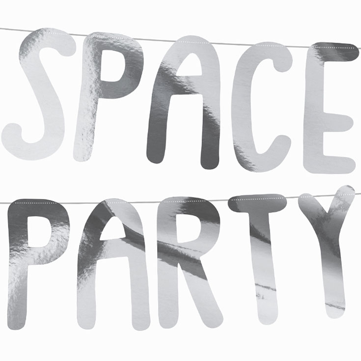 Space Party Buchstabenkette