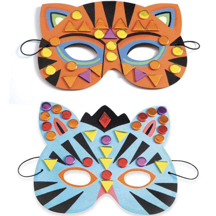 8 Jungle Mosaic Masks