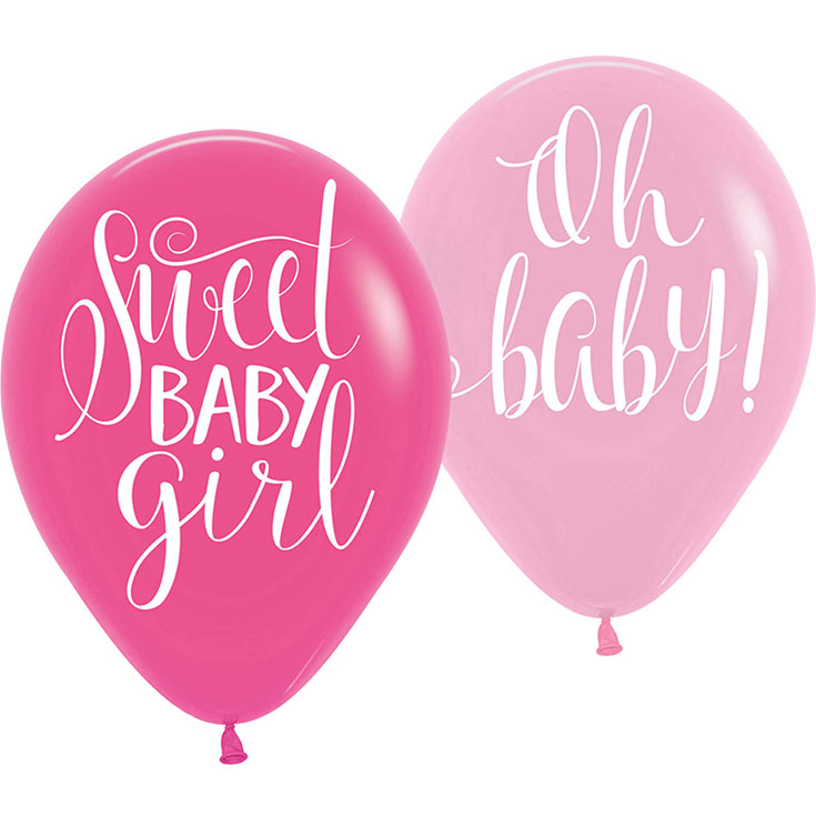 6 Floral Baby Balloons