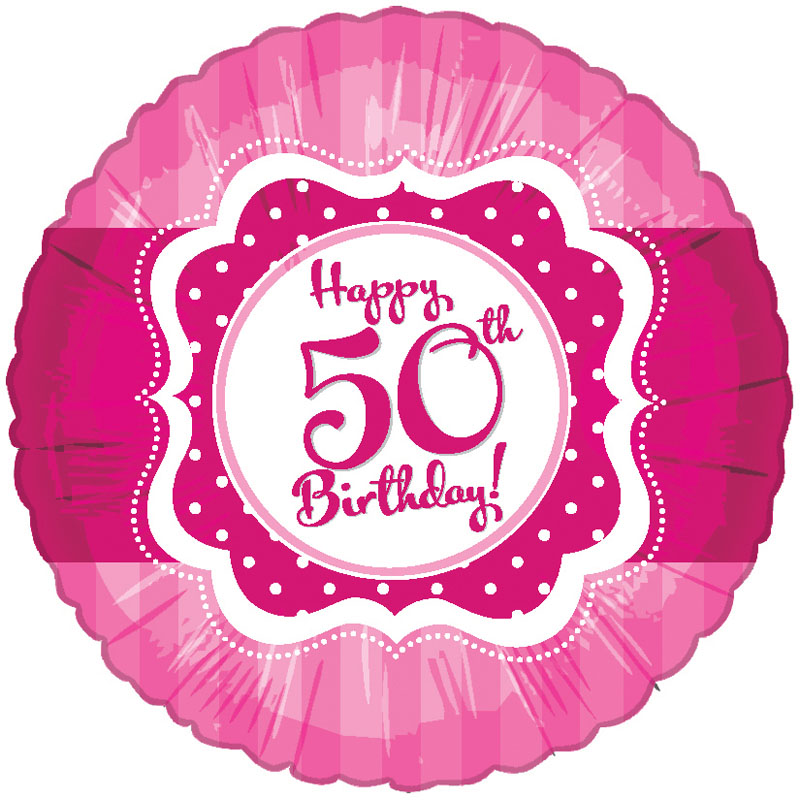 Folienballon Happy 50th Birthday!