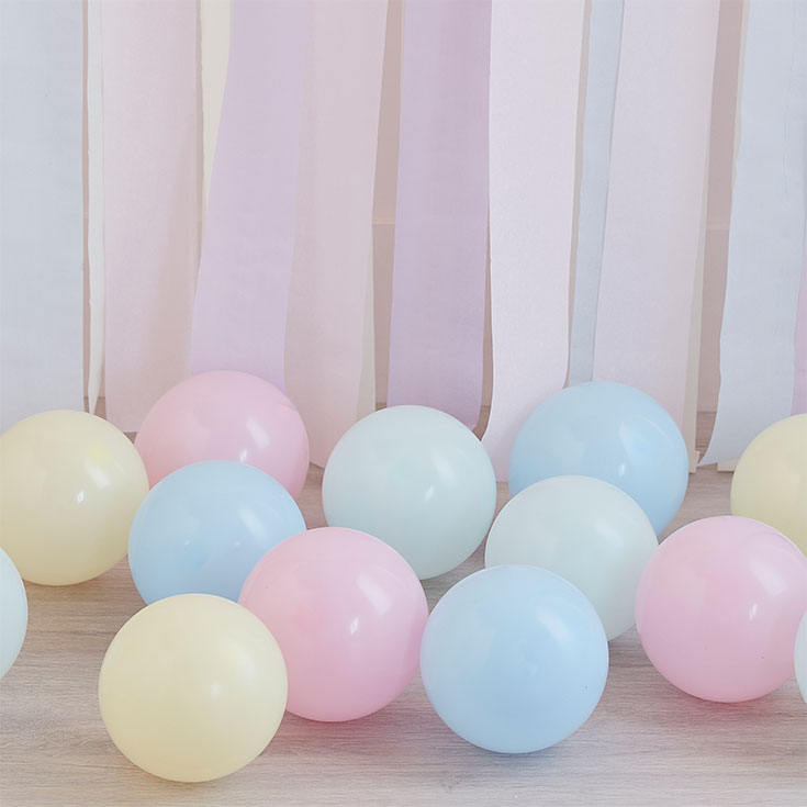 40 Mini Ballons Pastellfarben