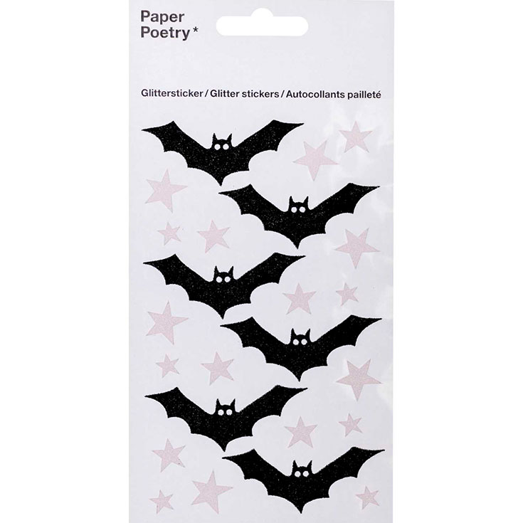 Bat & Stars Glitter Stickers