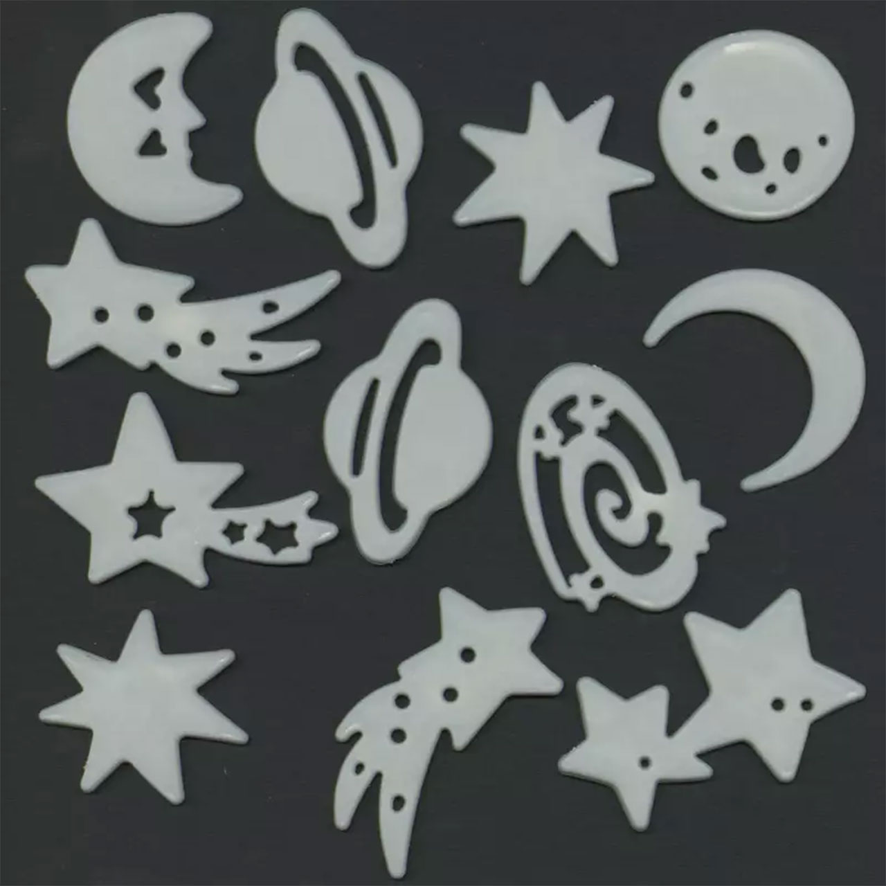 Glow Stickers - Space Ship & Planets