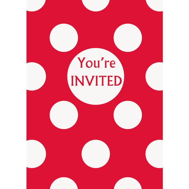 Invitations - Red Dots