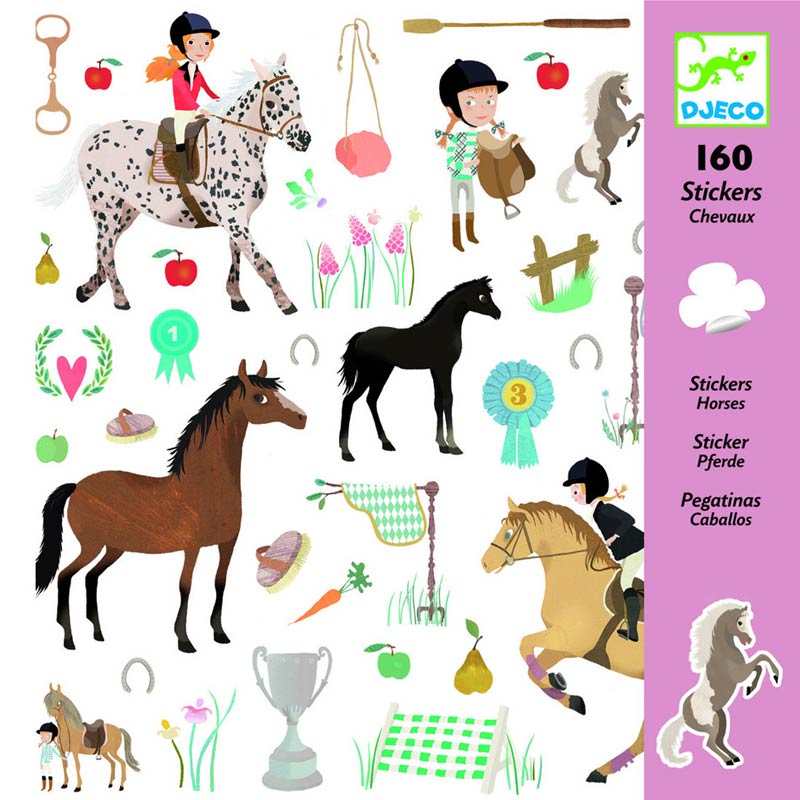 4 Sheets of Horse Stickers