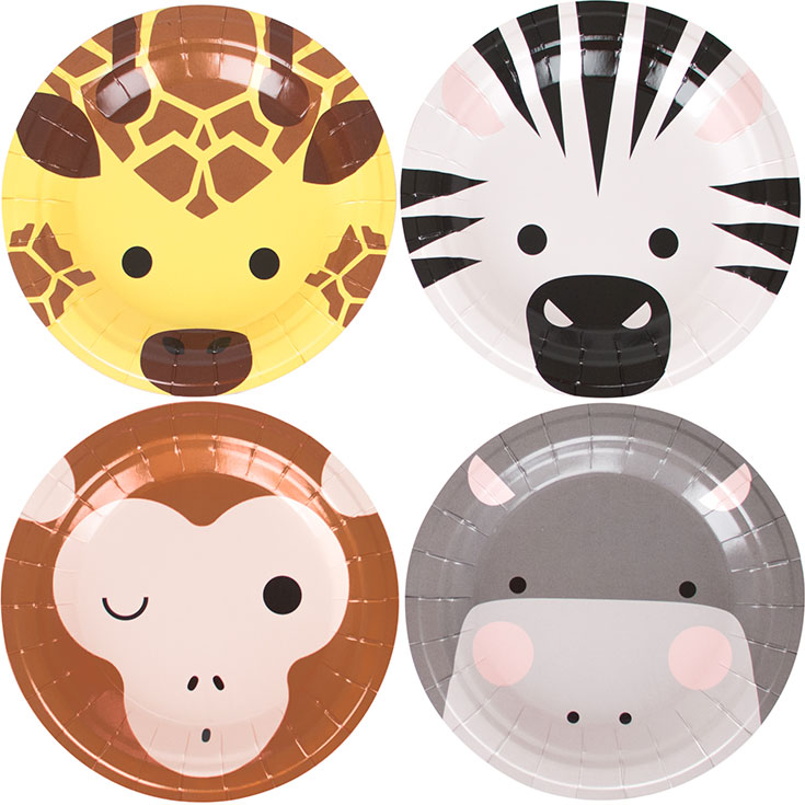 8 Mini Safari Plates