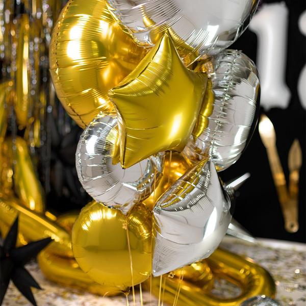 Folienballon - Rund Gold - 45 cm 