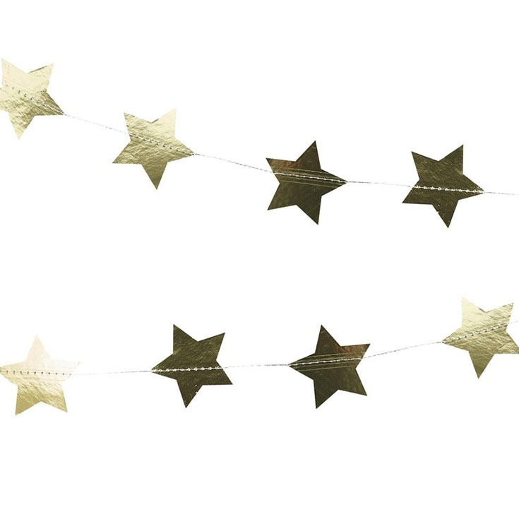 Girlande - Goldene Sterne 