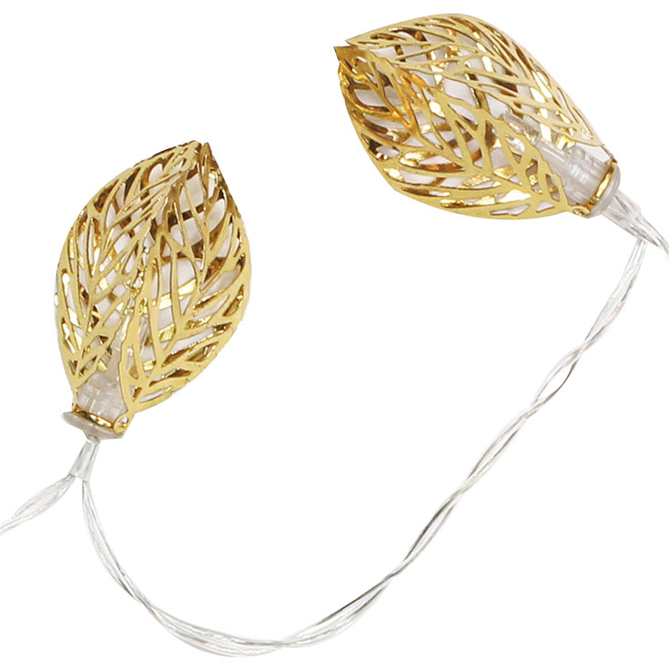 Gold Vine Leaf String Lights
