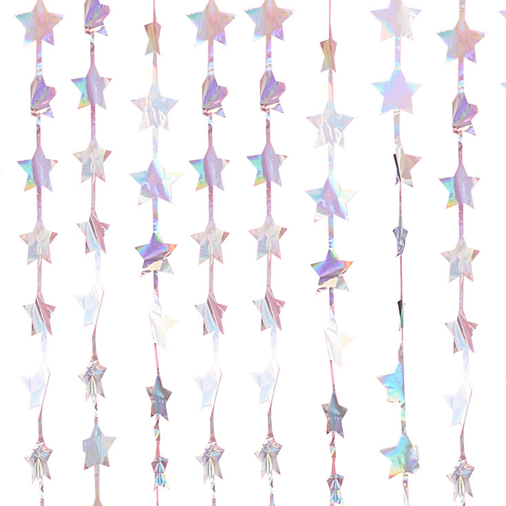 Iridescent Star Backdrop Curtain