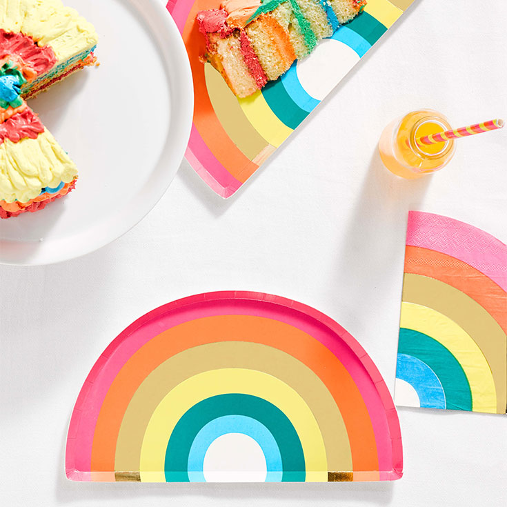 Plates - Bright Rainbow 