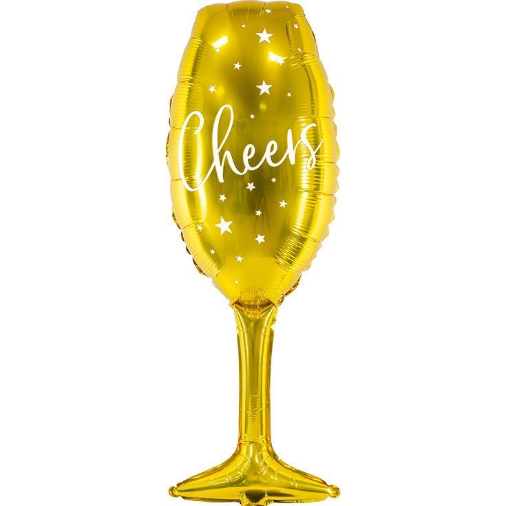Gold Champagne Glass Foil Balloon