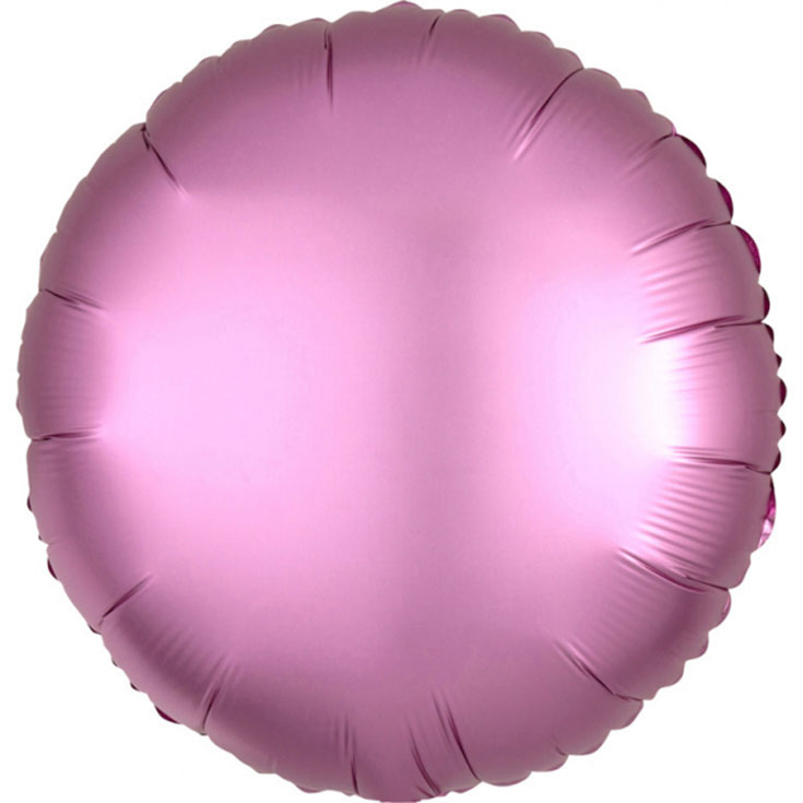 Deep Pink Round Satin Foil Balloon
