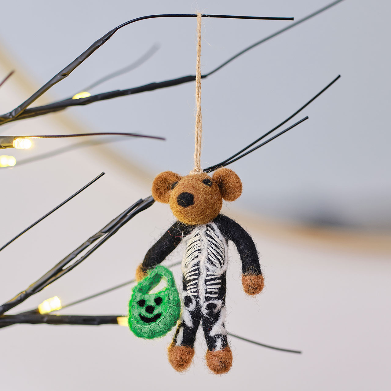 Tree Decoration - Felt Skeleton Bear