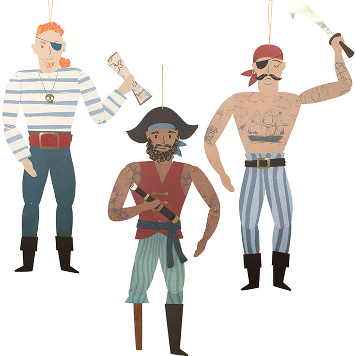 3 XL Piratenfiguren