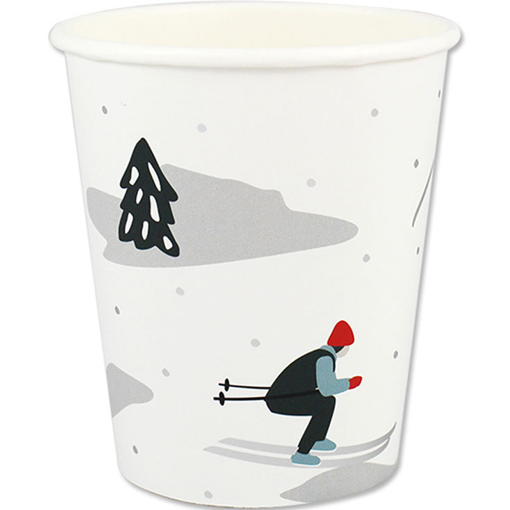 8 "Skiing" Cups 
