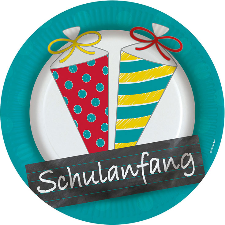 8 Teller Schulanfang