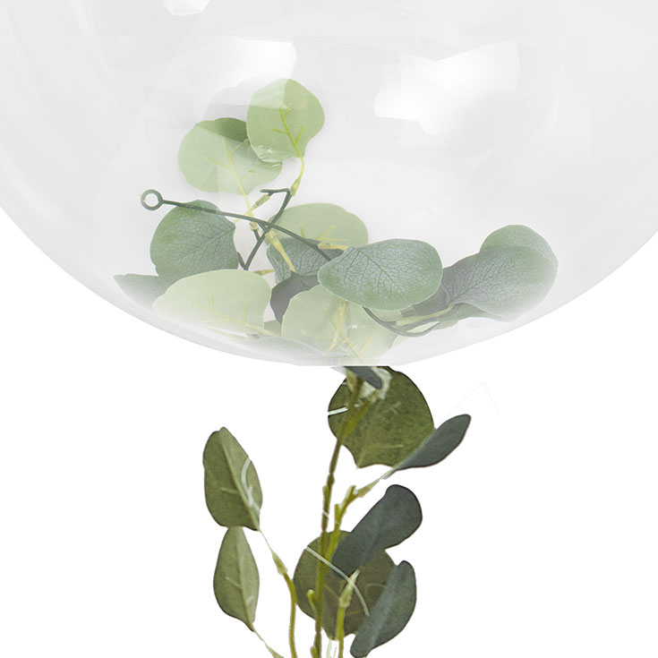 Clear Orb Balloon with Vine Foliage