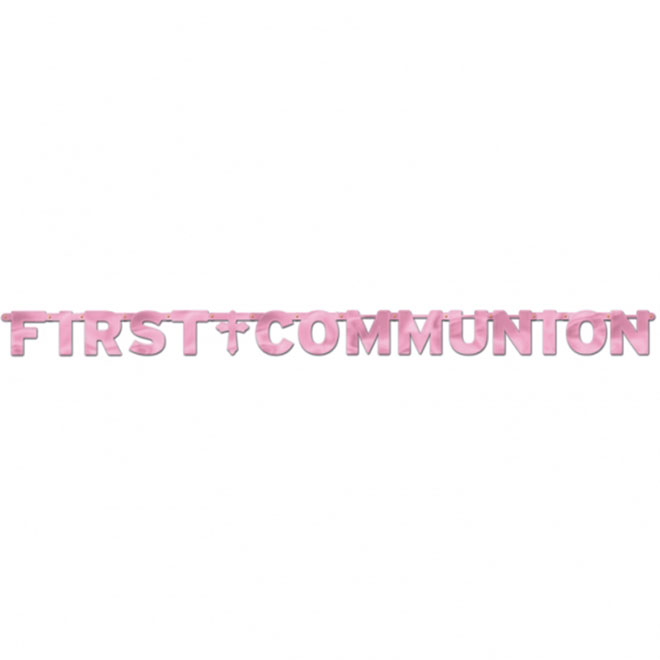 Banner - First Communion Pink 