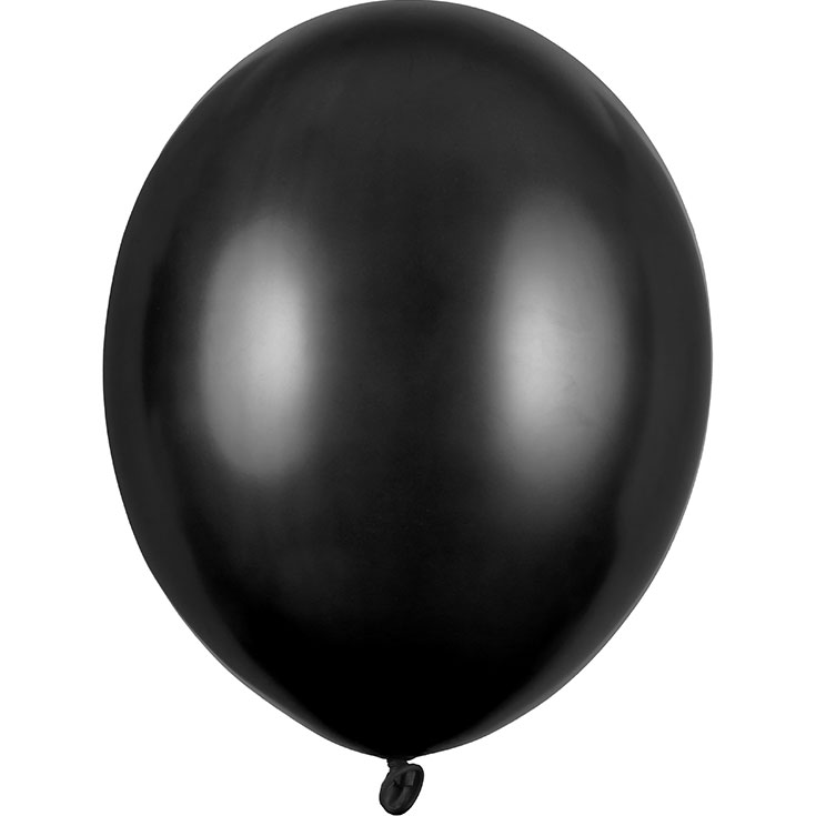 5 Ballons Metallic Black
