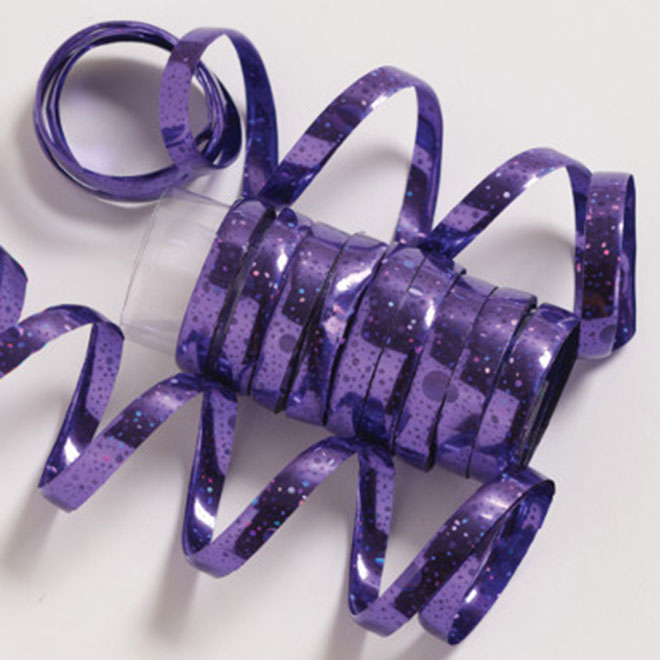 Luftschlangen - Violett holografisch 