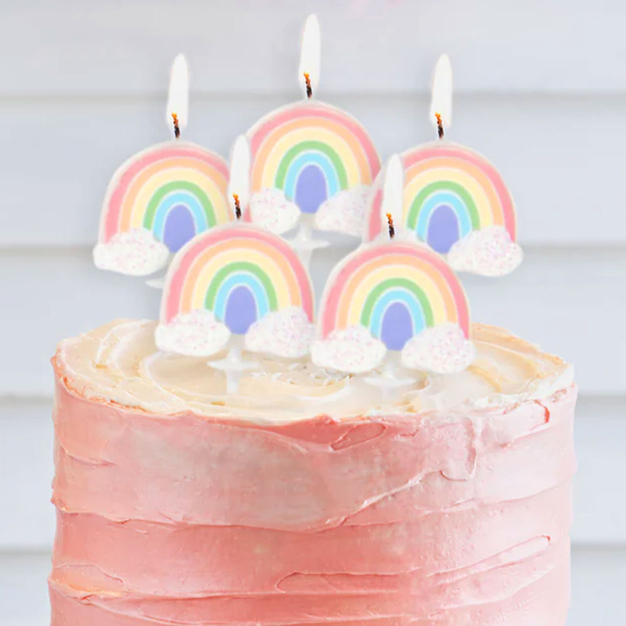 Mini Cake Candles - Pastel Rainbow